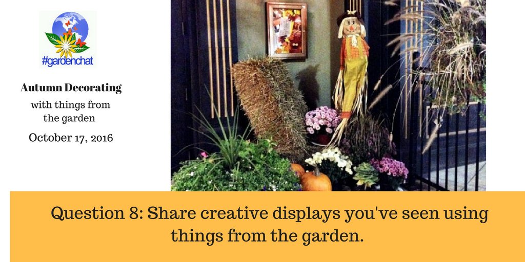 Q8: Share creative displays you seen using things from the garden. #gardenchat https://t.co/7sDNdLgfdF