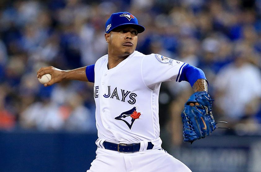MLBNetwork's tweet photo. Followers to RT enter for a chance at a ball signed by @BlueJays P Marcus Stroman! 

Recap his start on #MLBTonight after Game 3 #postseason https://t.co/4hqEDV0eiY