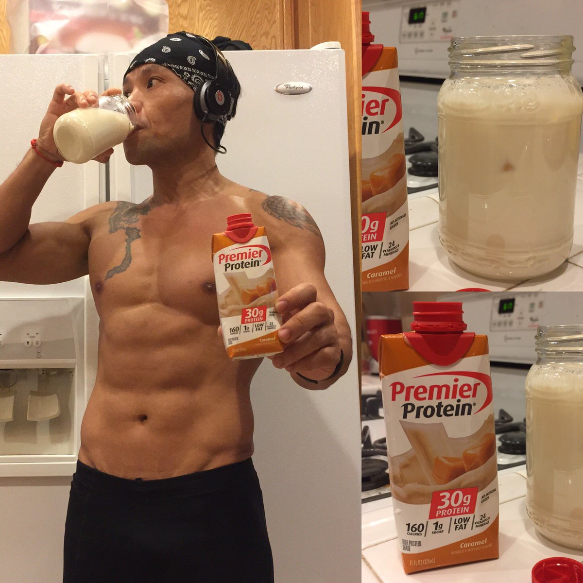 JeyFit's tweet photo. Caramel Premier Protein shake is so bomb. Perfect after my workout. #PremierProtein #MyOneMore #Sponsored #Protein #JeyFit @premierprotein https://t.co/1rk7VNa9T3