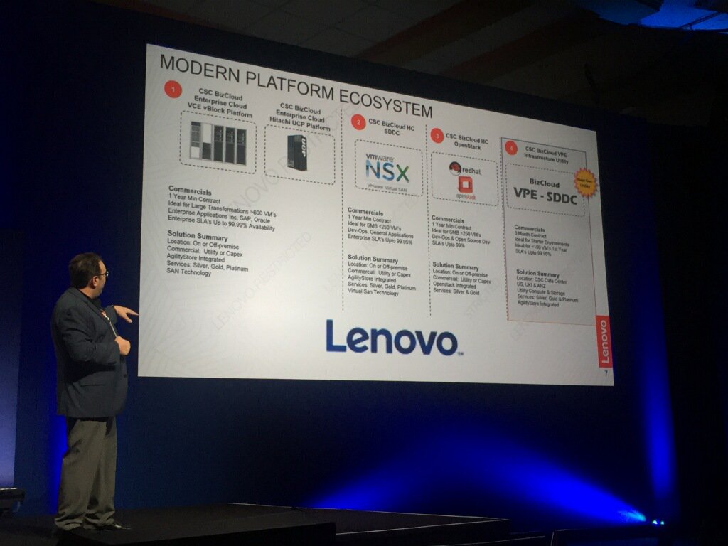 Lenovodc's tweet photo. Gabe from @CSC joins us on the stage at @Gartner_Inc's #GartnerSYM. #ModernPlatforms #DataCenter #LenovoAtGSYM https://t.co/YlozqgJKhf