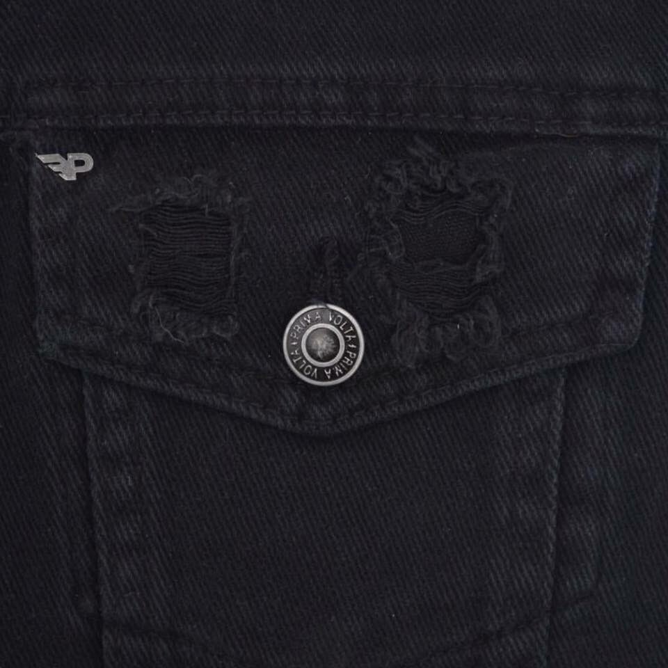 PrimaVoltaMx's tweet photo. DETAILS BLACK 
HANDMADE DEMOLITION 
DENIM JACKET https://t.co/SudHZq3Wq7