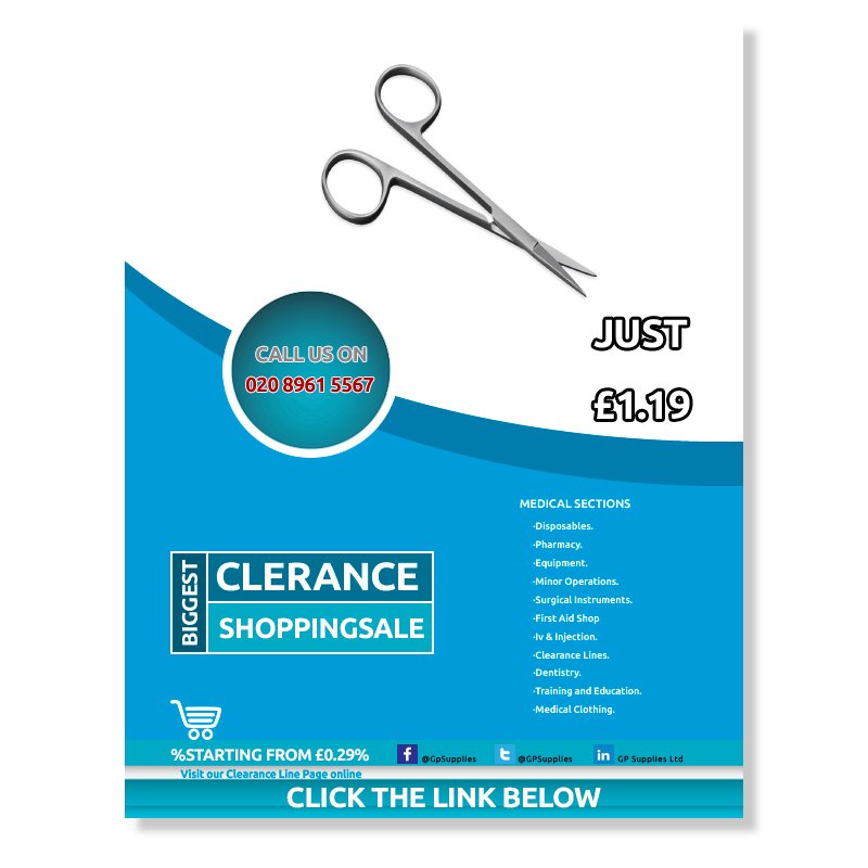 GPSupplies's tweet photo. #Instramed #Sterile #Mayo #Hegar #Needle #Holder 15cm
#clearance #offer #medical
#SPECIAL PRICE:
Incl. VAT: £1.19
https://t.co/wkyhf0HRGu https://t.co/zFSnafGgQK