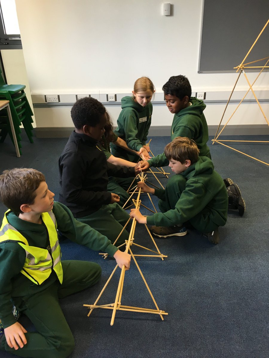 ArkAtwood's tweet photo. Year5 working as teams enjoy some bridge building - both with wood and the Ark schools! #primarypathways @ARKAtwood https://t.co/70U1c64jtM