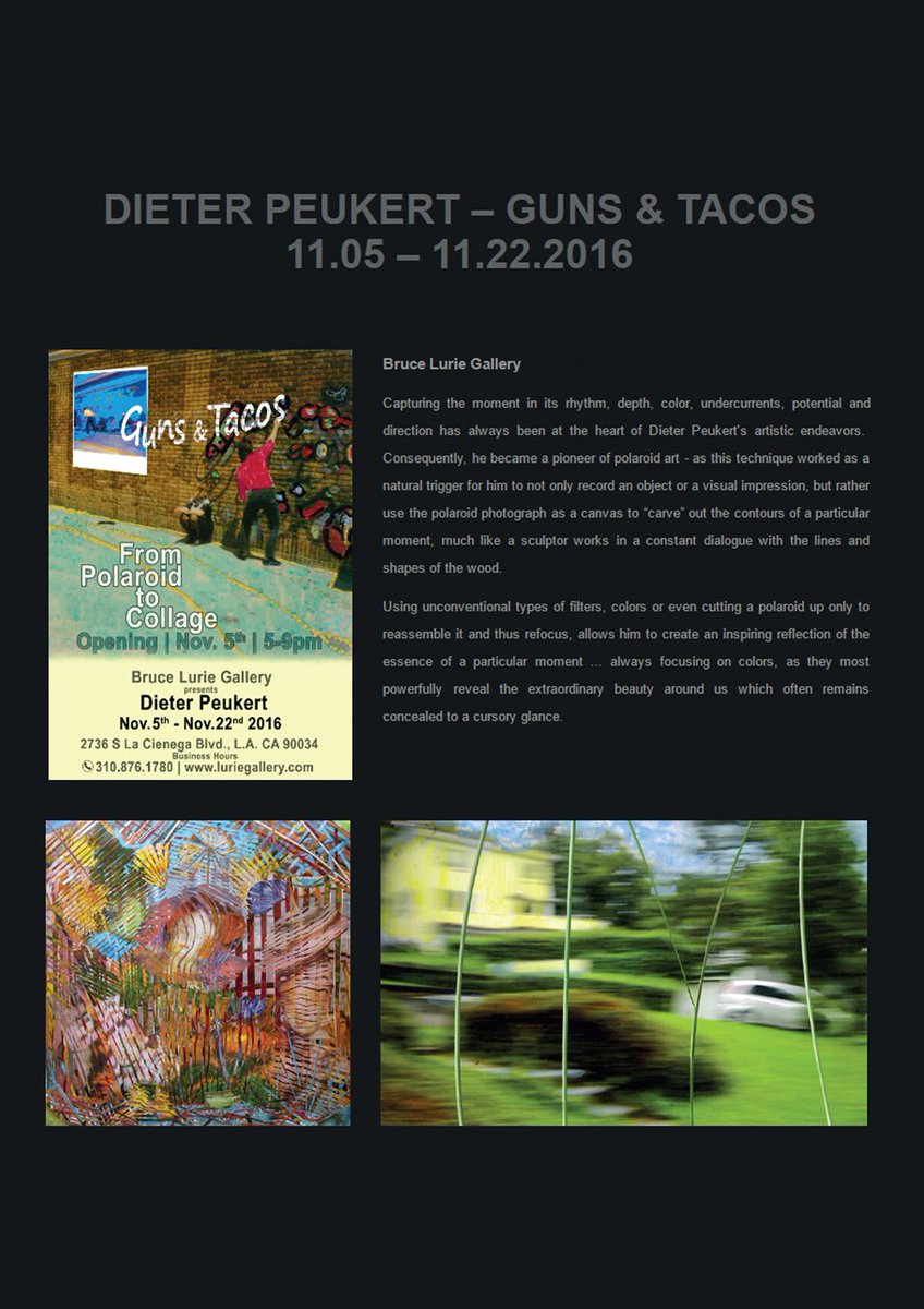 Guns &amp; Tacos, opening November 5, 2016,  5-9pm