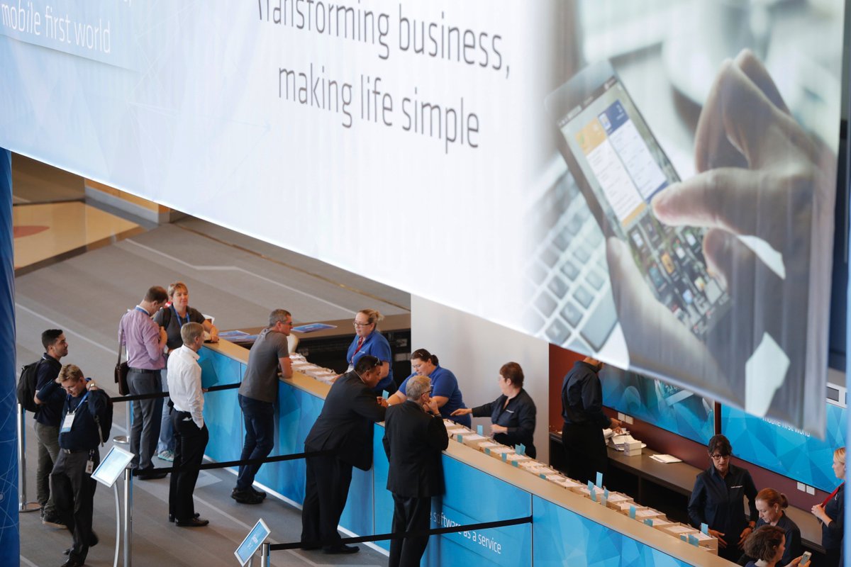 TechnologyOne's tweet photo. Registrations for #TechOneEvolve are now open. So far we've had 500+ through the doors. Looking forward to the welcome reception tonight! https://t.co/joXG4aHcnt