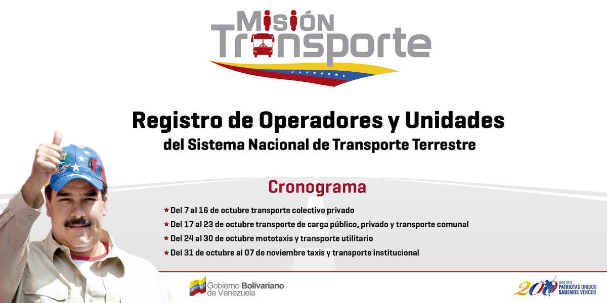 mintransporteve's tweet photo. ¡La #MisiónTransporte sigue indetenible con el Registro Nacional de Operadores y Unidades del Sistema Nacional de Transporte Terrestre! https://t.co/hguSlldPFP