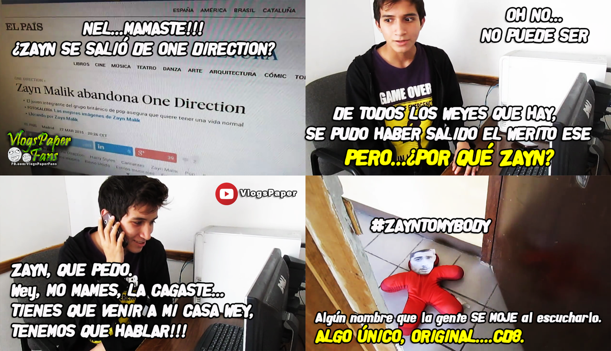 ArthurMorenoB's tweet photo. Uno de los grandes éxitos de @YoSoyLuisxD #VlogsPaper que empezó con la salida de Zayn, y creando #CD8 xD 
VIDEO: https://t.co/PP5nM4RB0s https://t.co/1gXhjb5pWw