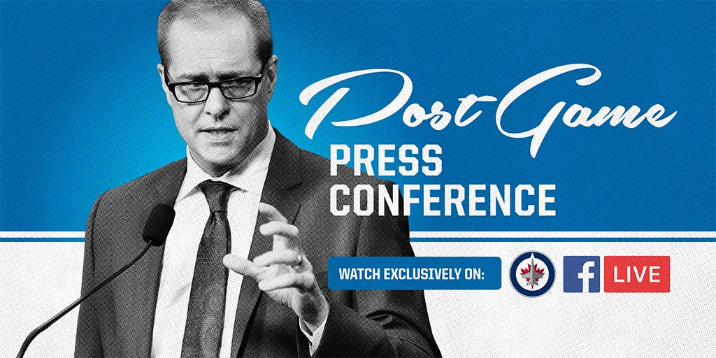 Keep an eye on our Facebook page for coach Paul Maurice's post-game press conference. #BOSvsWPG https://t.co/aUUtaR9AIU