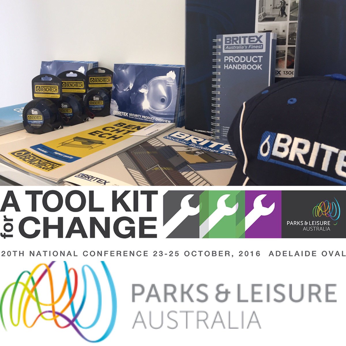Benchtech_AU's tweet photo. @Britex_AU @Benchtech_AU are exhibiting at the Parks &amp; Leisure Australia 2016 National Conference @ #AdelaideOval. 23-25 Oct. Bay 39 https://t.co/m0MxuqmLVs