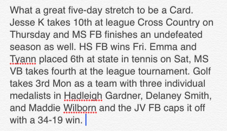 Cardinals_HHS's tweet photo. This is what I call Cardinal Pride!!!!  A great week to be a Card!! https://t.co/Mj8C6Rnvbu