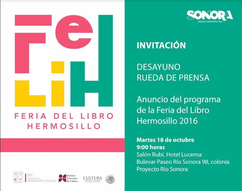 mariowab's tweet photo. Amigos de los medios de comunicación, reiterando la invitación a la presentación del programa de la #FeLiH2016 mañana a las 09:00 horas 😬📚 https://t.co/fxVHn1ivZv