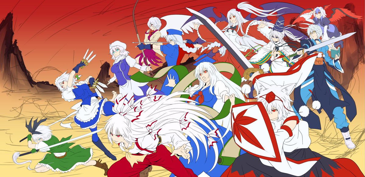 とりあえず線画と下地まで終わった銀髪同盟イラスト。
なんやかんやでメッチャ増えた。ぼちぼち塗っていこう。 