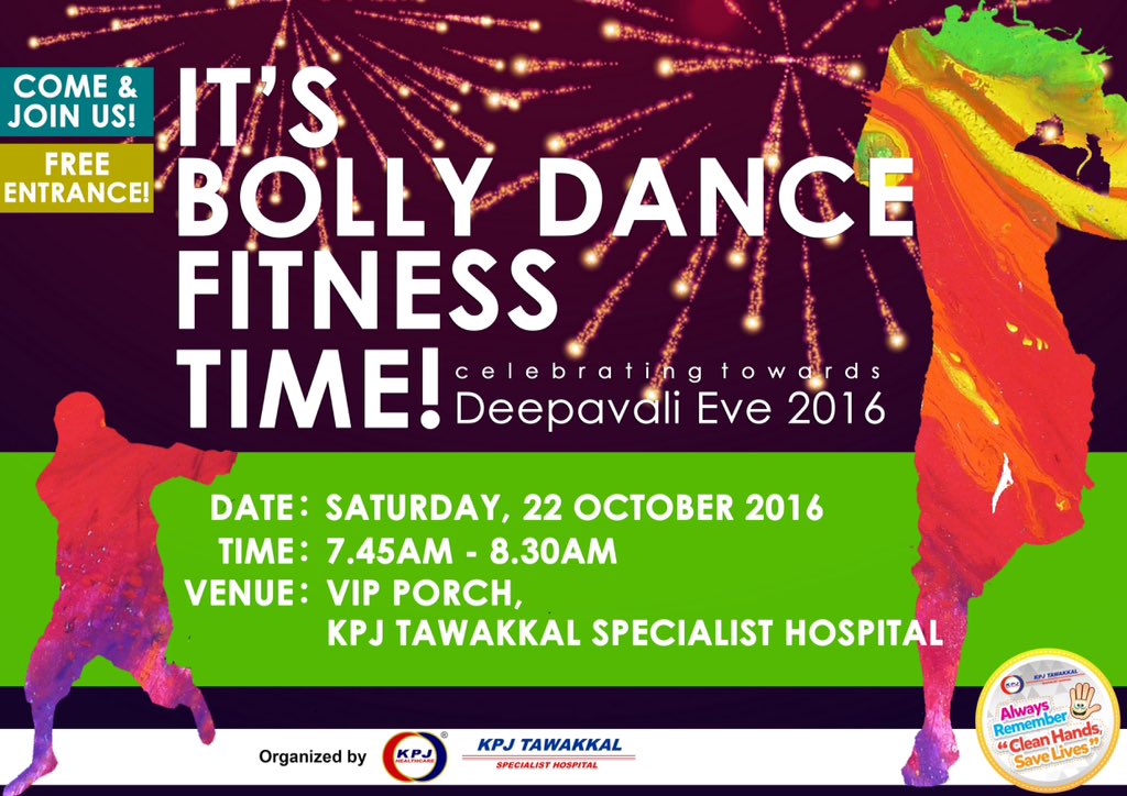 kpjtawakkal_kl's tweet photo. Celebrating towards #DeepavaliEve : Join our Bolly Dance Fitness, this Saturday, 22nd Oct 2016 at VIP Porch, #kpjtawakkal https://t.co/TfOqfO4T0Y