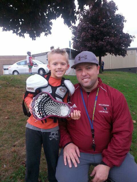 NextLevelLaxCan's tweet photo. Grand prize winner Lane with his new @houseofmesh @stringsupLax custom and our selfie game tonight. #BeNext #UrNext https://t.co/2xNgbGPQfA