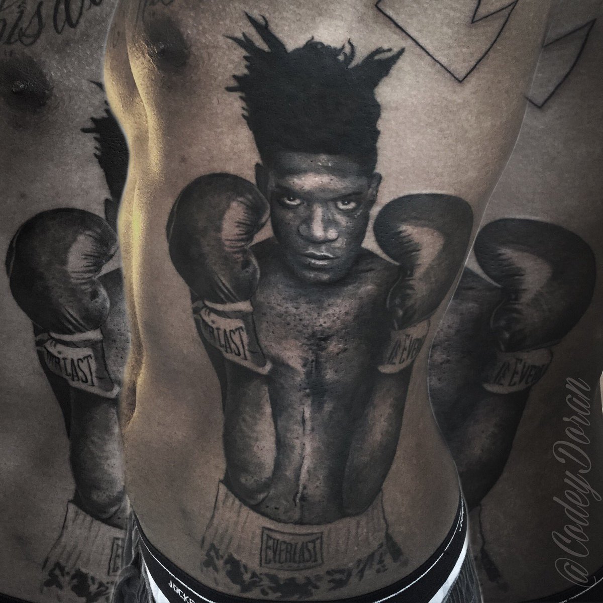 CodeyDoran's tweet image. Follow me on instagram to see my work. #tattoos #Basquiat #tattoo #codeydoran #codeydorantattoo