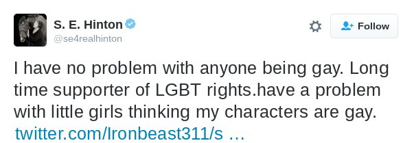 I have no problem with anyone being gay. Long time supporter of LGBT rights.have a problem with little girls thinking my characters are gay.
