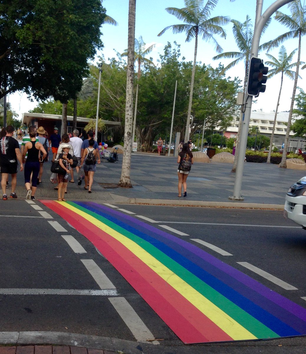 BneLAG's tweet photo. Great support by @councilcairns @BobManningMayor #CrLindaCooper @LibrariesCairns 4 #Cairns @tropicalmardi
Look: A #RainbowCrossing
#localgov https://t.co/QBk903Y87t