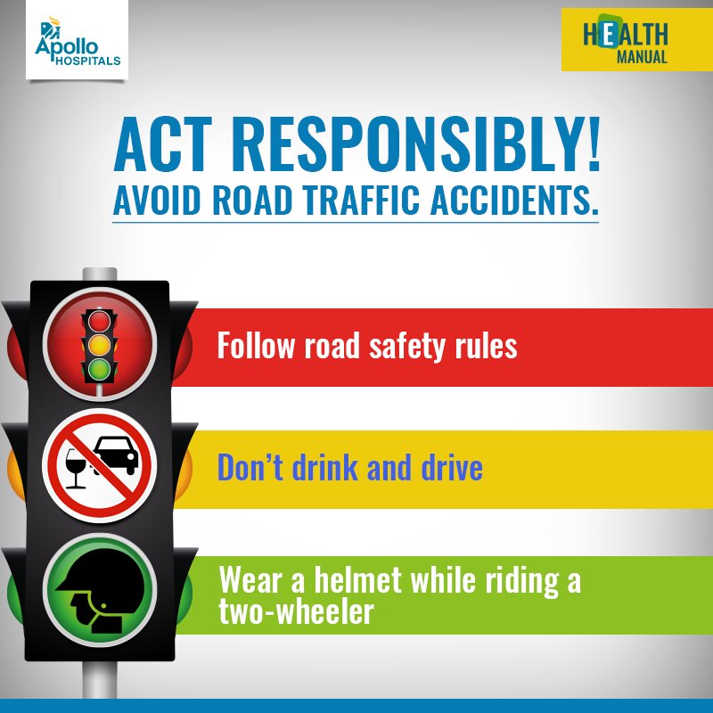 Road Safety Rules With Pictures Multiple Colors