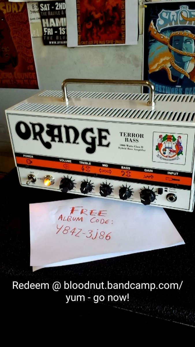 BloodnutBand's tweet photo. Hurry now. They don't last long! https://t.co/VZ8cRMtoIH #albumcode #bandcamp #orangeamp #freethings https://t.co/HpBpfDtSRq