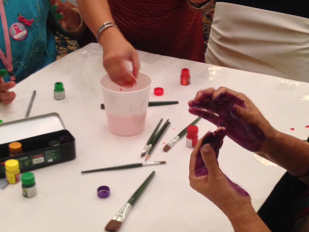 NagFoundation's tweet photo. Add colour to your life every step of the way Art Therapy workshops in progress ! #cancer #workshop #bcsc2016 https://t.co/EQ3uFmS3W6