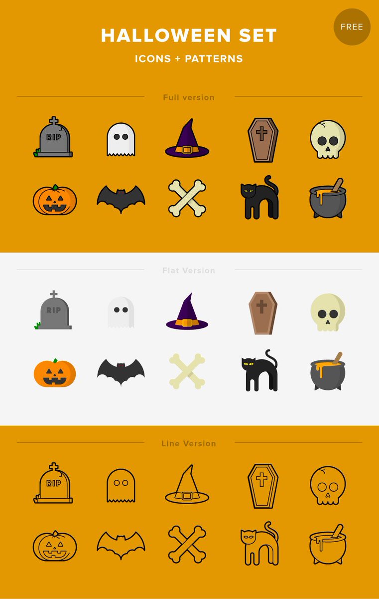 succodesign's tweet image. Are you ready for Halloween? Take this delicious Halloween set (vector icons + patterns): goo.gl/YVVotI