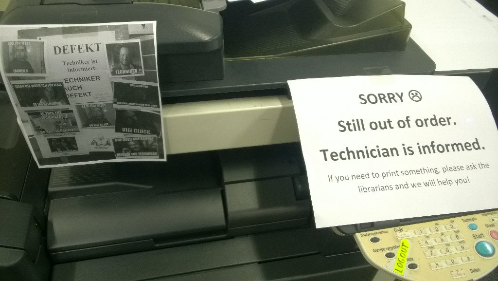 Technician ist informiert!