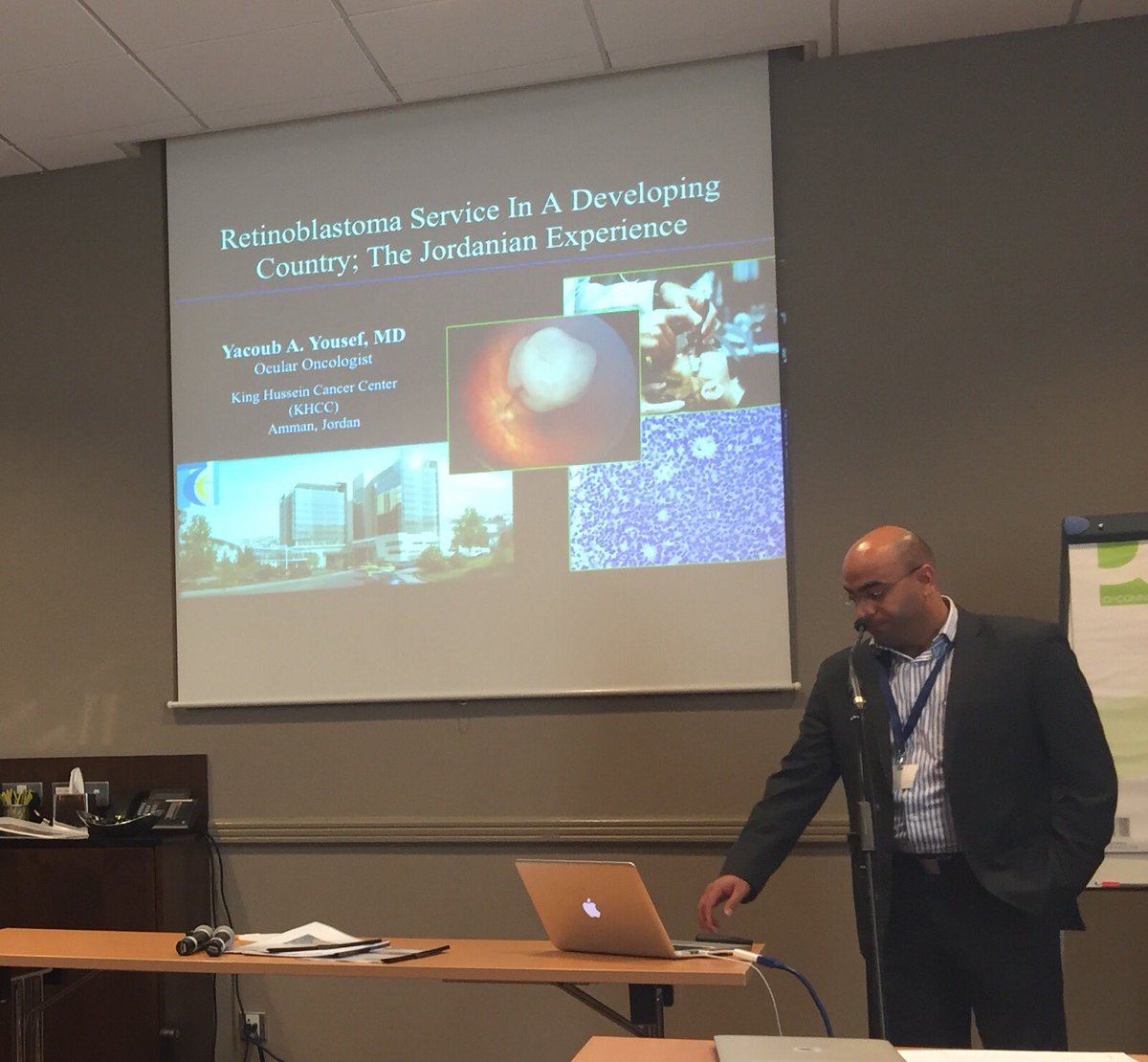1rbworld's tweet photo. Dr Yacoub Yousef discusses the establishment of the #retinoblastoma service in #Jordan. 2016 @1rbworld meeting #Dublin https://t.co/t0NWuJCaLQ