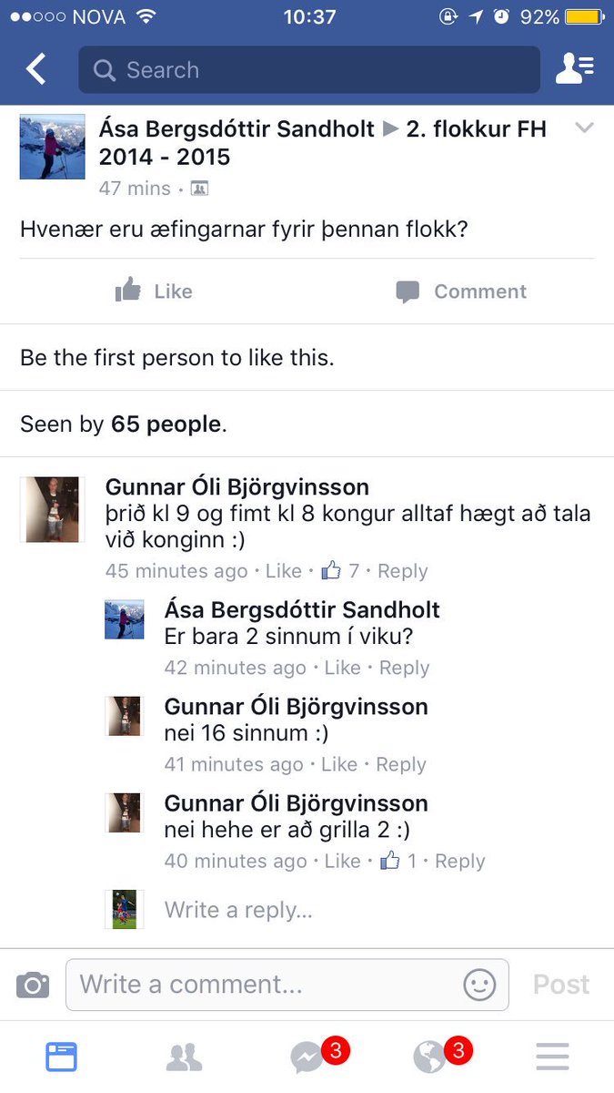 Menn eru ekkert að spara brandarana í morgunsárið😂