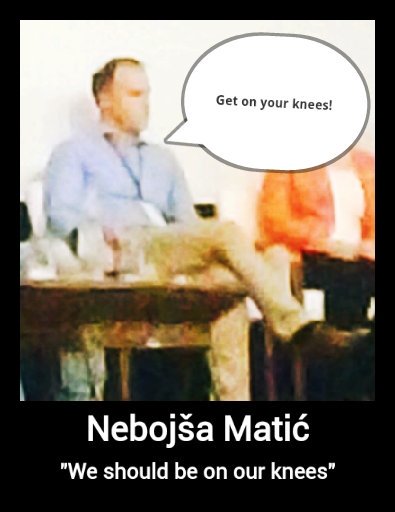NROCKHEART's tweet photo. Nebojša Matić wants us to be on our knees... #SEECELCAMP https://t.co/C4RZWvaHHZ