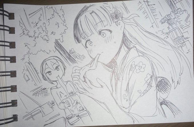 八ツ橋の切れ端に苦戦する紗枝はんと苦戦しない周子 