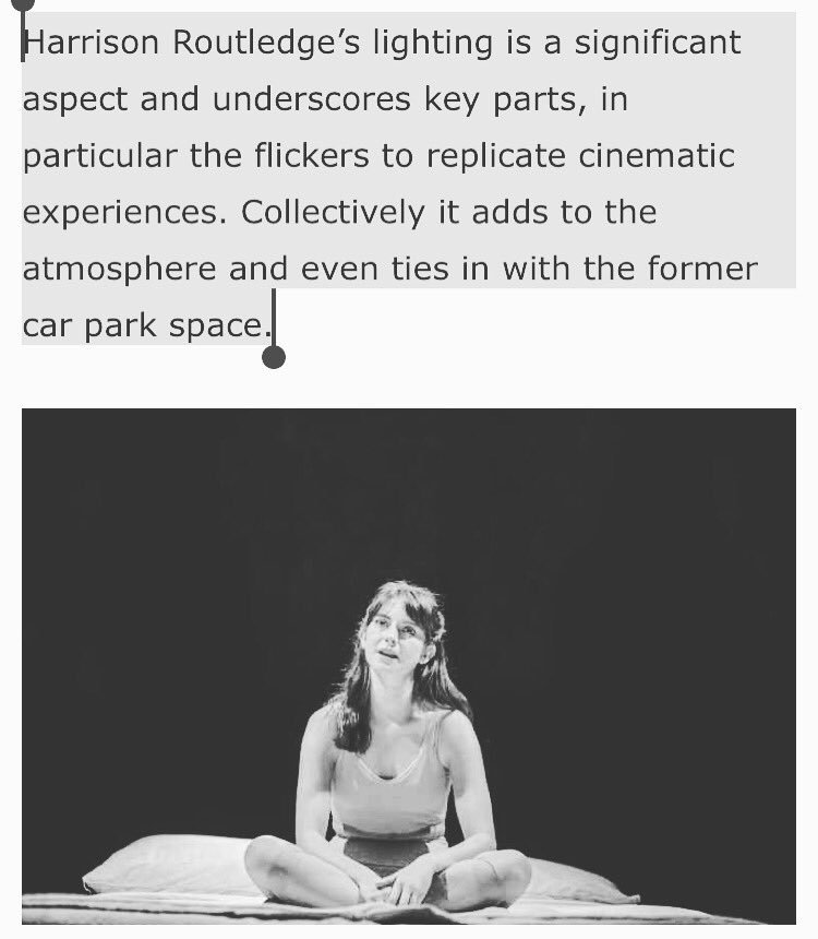 HJMRTech's tweet image. Cheeky mention in a review. Ta very much! #lightingdesigner #SkinACatPlay #5starreview livetheatreuk.co.uk/2016/10/13/rev…