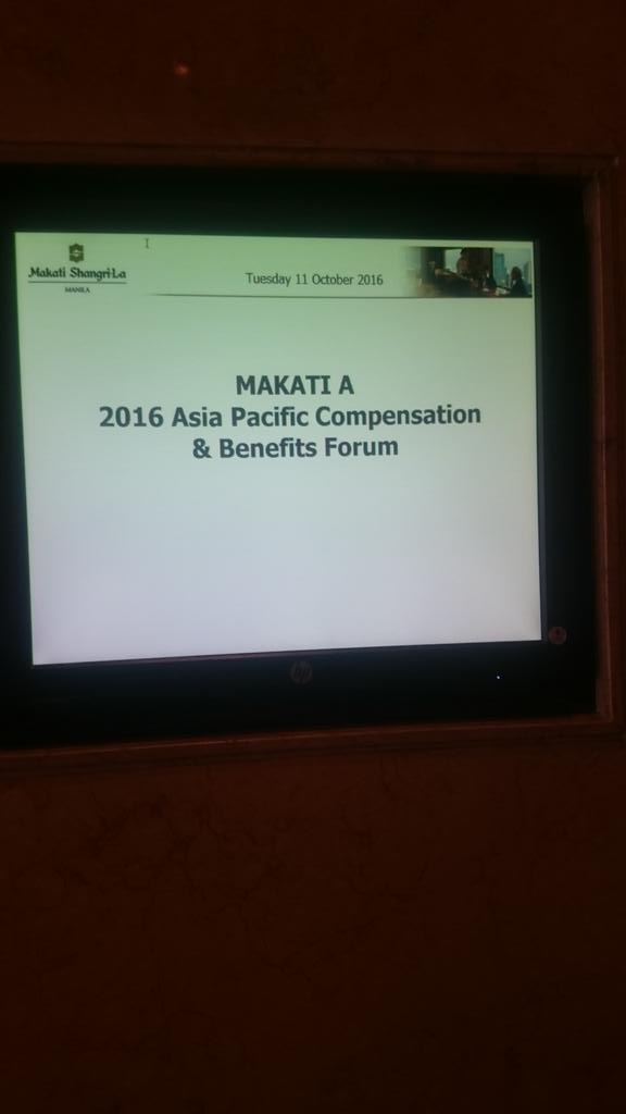 Marlon_BDPH's tweet photo. Mercer Philippines hosts the 2016 Asia Pacific Compensation and Benefits Forum @Mercer_PH #MercerPH @lisasunlq https://t.co/IKU3FOTRYW