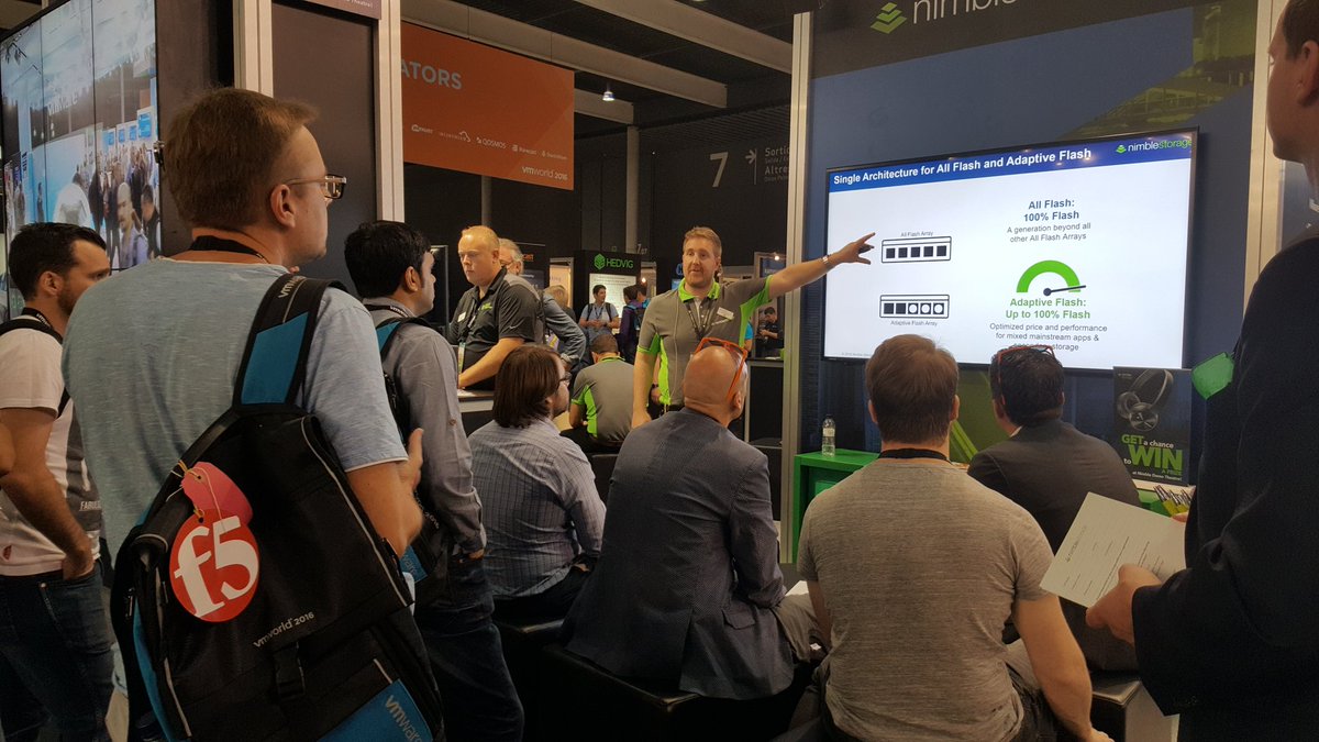 athena0890's tweet photo. #VMworld come find out more about our predictive flash platform #nimblestorage https://t.co/d1GGNYDREr