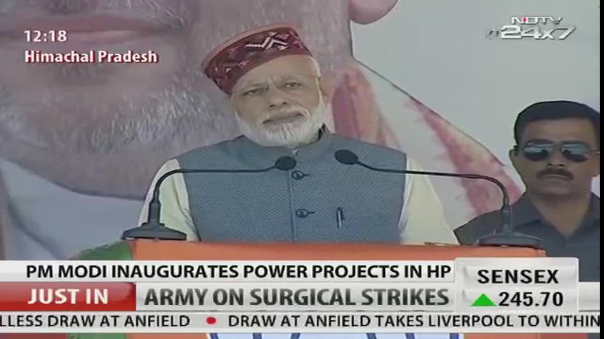 ndtv's tweet image. Himachal Pradesh is a Devbhoomi and a Veerbhoomi. People hailing from this land have left no stone unturned in protecting nation: PM Modi