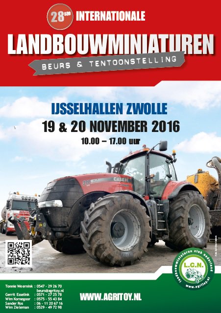 Nog een maand dan is het zover. De grootste beurs op het gebied van landbouwminiaturen ter wereld vindt plaats in Zwolle.