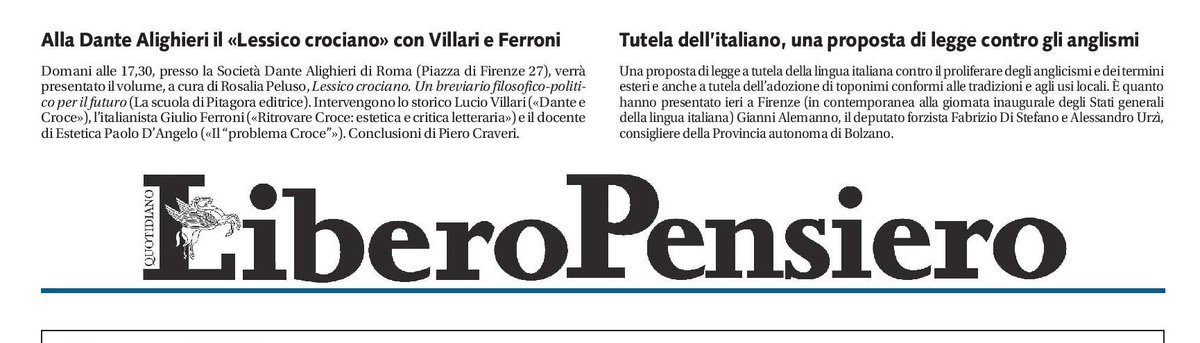 AlemannoTW's tweet photo. La nostra incursione fiorentina di ieri in difesa dell'italiano su Il Tempo, Libero e Repubblica #statigeneralilinguaitaliana https://t.co/NTqWoDBmwE