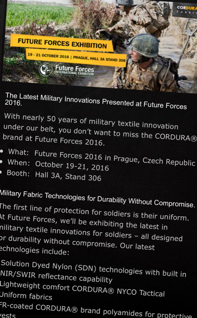OakLeafDefense's tweet image. #cordurabrand #futureforcesforum this week talking #soldier protection starting from base layer out - it a passion