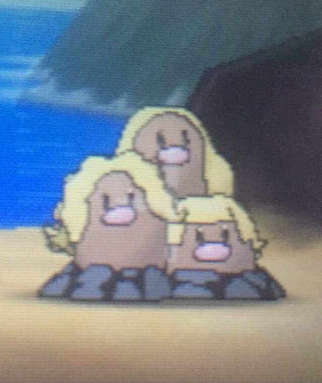 NintenderoEnf's tweet photo. SI TUVIESE QUE APOSTAR, YO DIRÍA QUE DUGTRIO FORMA ALOLA VA A SER TIPO PSÍQUICO (?) #PokemonSunMoon https://t.co/k5JhKohbAj