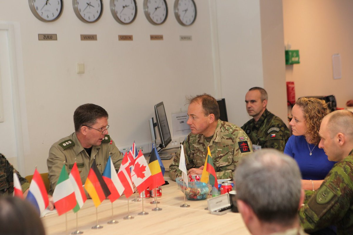General Skeates #JointExpeditionaryForce Commander @NFIU_Lithuania to discussed areas of common ground and  opportunities to work together.