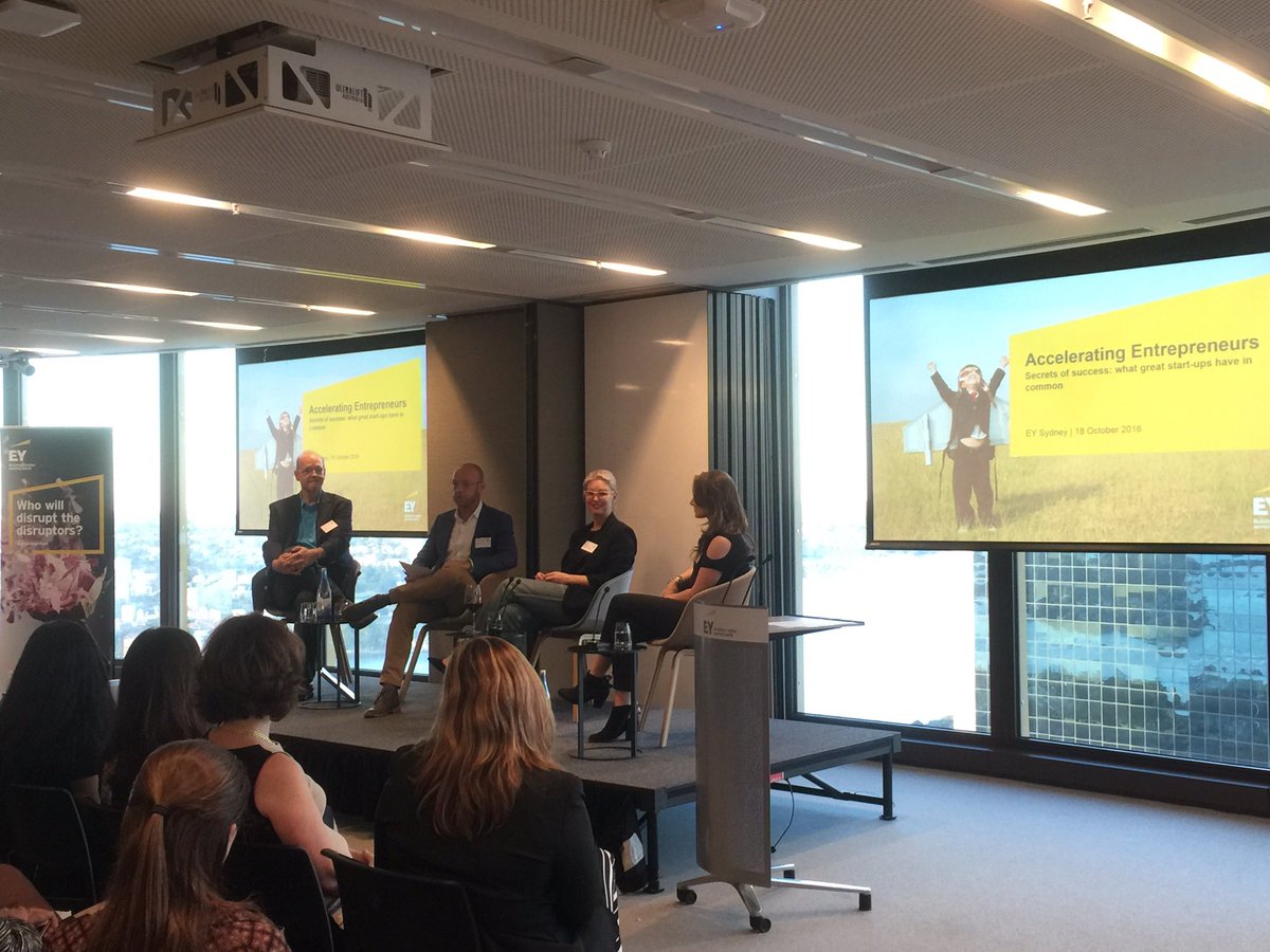 @EY_Australia talking #startups at the Accelerating Entrepreneurs event with @ElaineStead, <a href="/adinajacobs/">Adina Jacobs</a> &amp; EY's Dane Wall &amp; Schalk Barnard