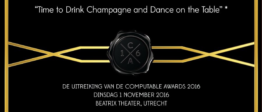 1 november 2016: Time to Drink Champagne and Dance on the Table #computableawards computable.nl