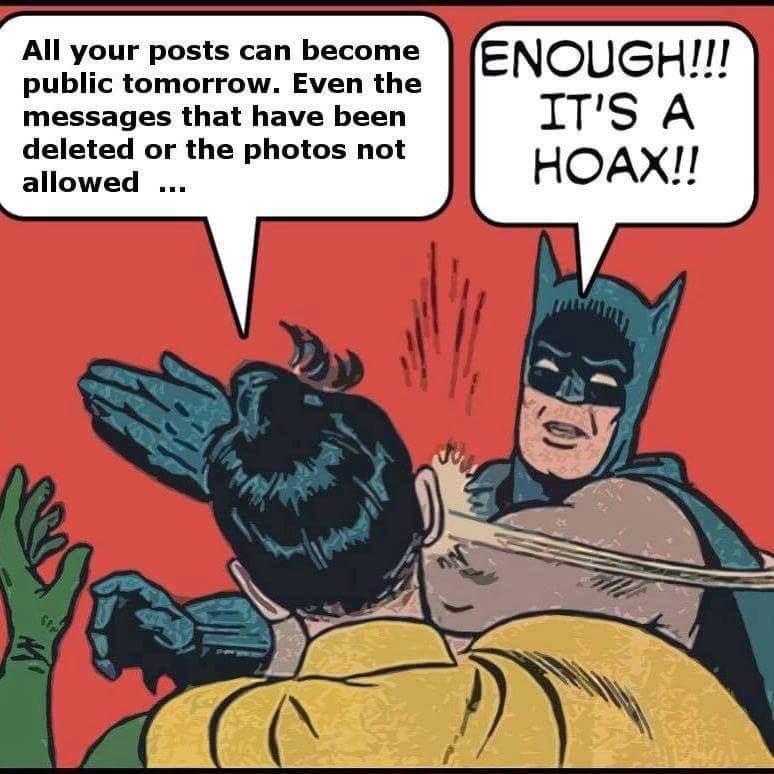 peebeefoto's tweet photo. De les van vandaag... #grmbl #mediawijsheid #facebook #privacy #hoax https://t.co/3XGradOC3H
