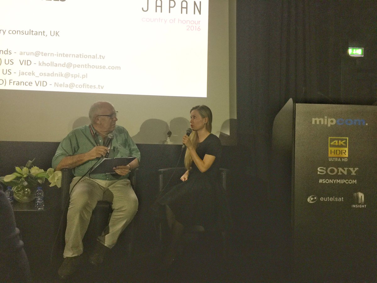 michaelharrit's tweet photo. @museumchannel_f Nela Pavlouskova talks about UHD in the 4K Theatre #sonymipcom #MIPCOM https://t.co/4UG8QWAKQE