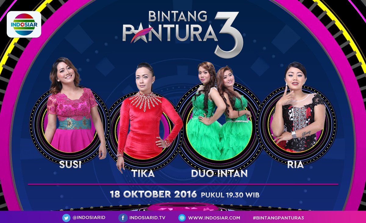 Berdendang bersama 4 peserta tersisa Susi, Tika, Duo Intan, &amp; Ria di panggung 4 besar #BintangPantura3, pkl 19.30 WIB