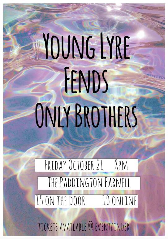 young_lyre's tweet photo. We are playing a show this Friday with @fendsmusic. Auckland people get along as it will be crisp 👌🏼 https://t.co/WycT1hWhR0