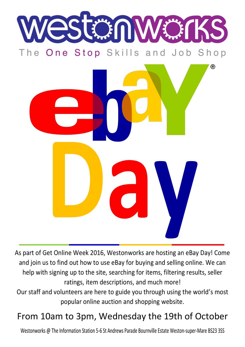 Alliance_Homes's tweet photo. Tomorrow is eBay day at the Information Station! Find out how to buy bargains and sell stuff from 10am-3pm #GOLW16 #getonline https://t.co/UyFfuSILHp