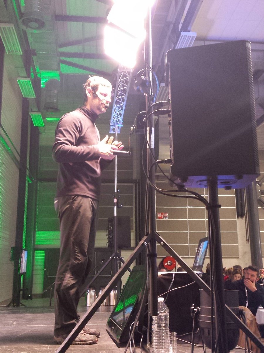 1/2 Olivier Soudieux, alpiniste, intervient au forum Technic' et prévention de @enedis_bourg