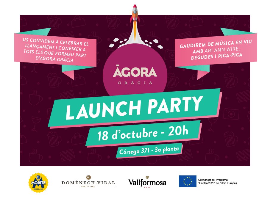 agora_gracia's tweet photo. Avui us esperem a tots a les 20h a la festa de llançament d'Āgora Gràcia!! #agoragracia #gracia #app #mobile #comerç #proximitat https://t.co/t5uNMw8oGM