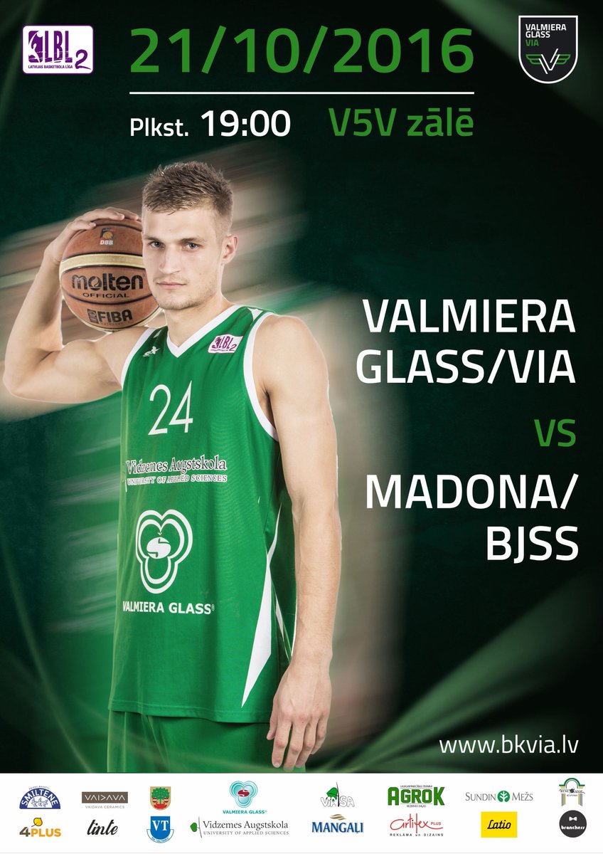 Jau šo piektdien atkal tiekamies <a href="/Valmieras5vds/">Valmieras 5.vidusskola</a> zālē plkst. 19:00! Šoreiz komanda uzņems LBL2 jaunpienācēju - "Madona/BJSS".