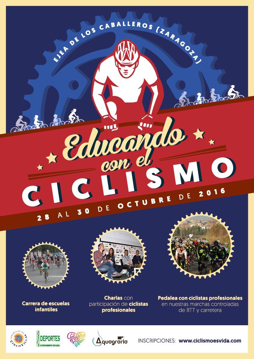 ciclismoesvida's tweet photo. Presentamos #educandociclismo a los medios de comunicación. Un evento único para los amantes del #ciclismo. En Ejea de los Caballeros. https://t.co/cSOvZYB6HK
